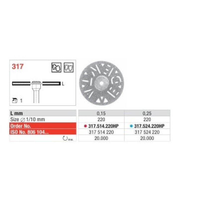 Диамантен диск EDENTA - 317.524.220HP
