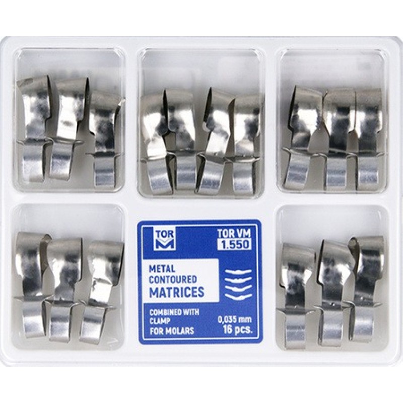 Метални матрици Metal Contoured Matrices Combined with Clamp 1.540, 1.550, 1.560 - TOR VM